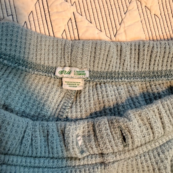 Aerie Waffle Knit Pajama Pants - Blue and Brown Bundle - Picture 3 of 9
